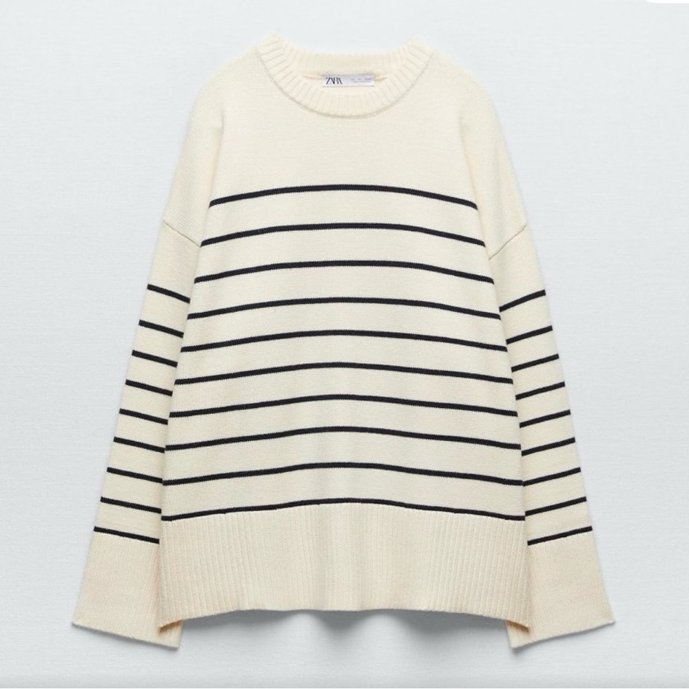 Zara Oversized Crewneck Sweater - Picture 2 of 8